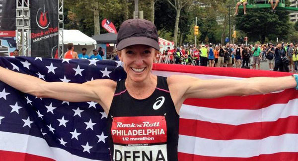 Deena Kastor sets Half Record